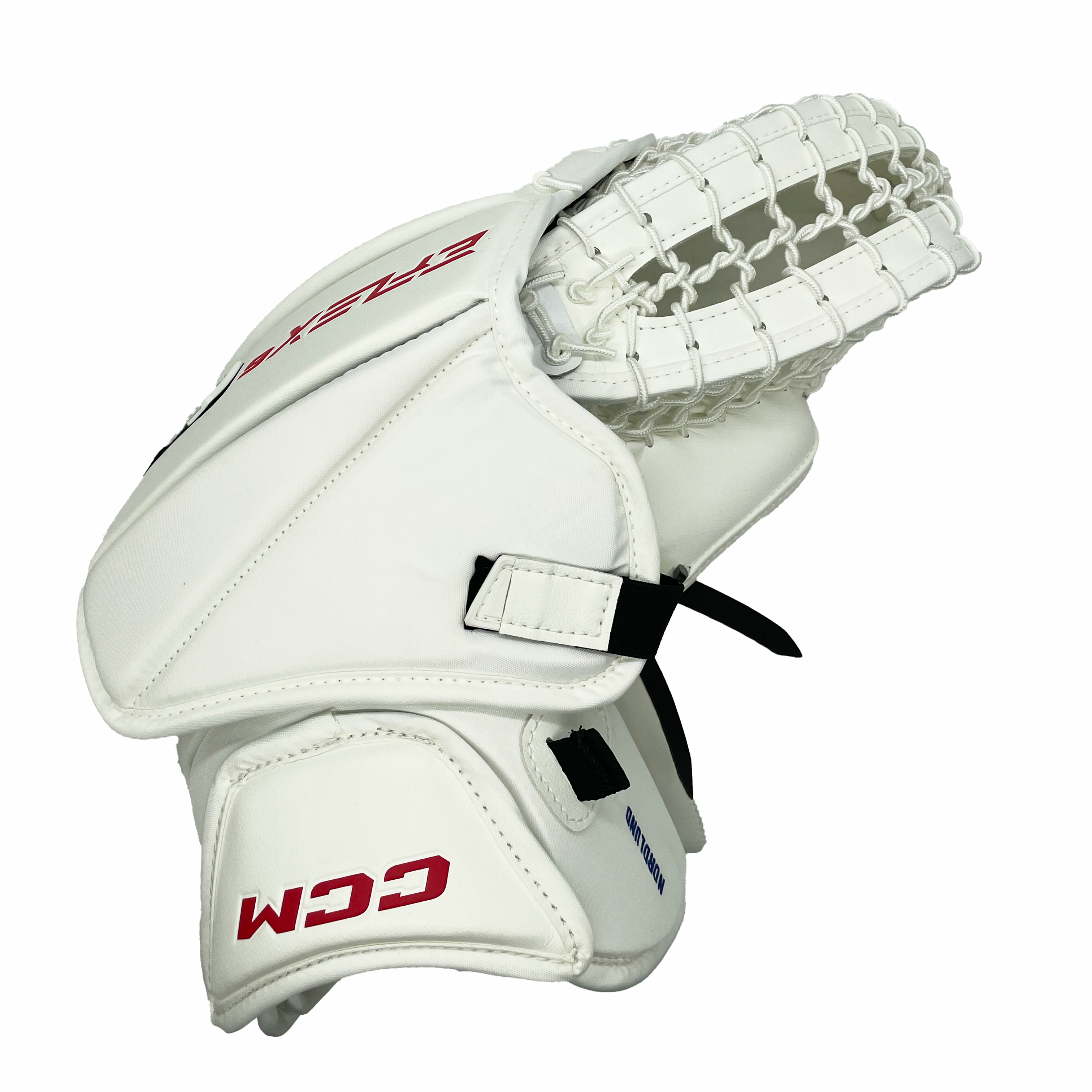 CCM Extreme Flex 6 - Gant de gardien de but Pro Stock (blanc/bleu)